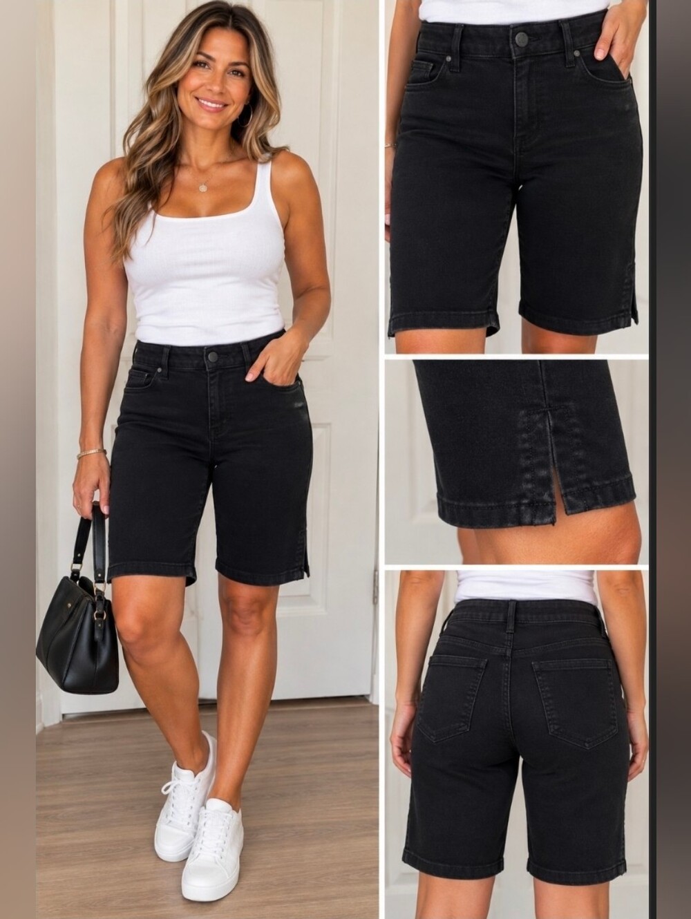 d. jeans Black Women's High-Rise Denim Shorts